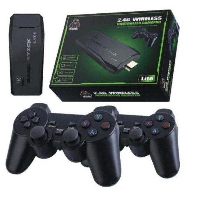 Приставка + 2 бездротові джойстики Game Stick 8626 HDMI Black від компанії Придбай - фото 1