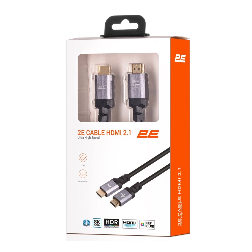 Провід HDMI 2E HDMI M/M 3 м 2.1 4K/120Hz 8K/60Hz 48Gbps Ultra High Speed Чорний від компанії Придбай - фото 1