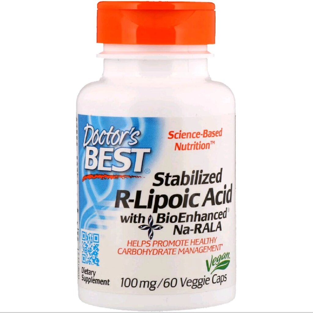 R-ліпоєва кислота Doctor's Best R-Lipoic Acid 100 мг 60 капсул (DRB00123) від компанії Придбай - фото 1