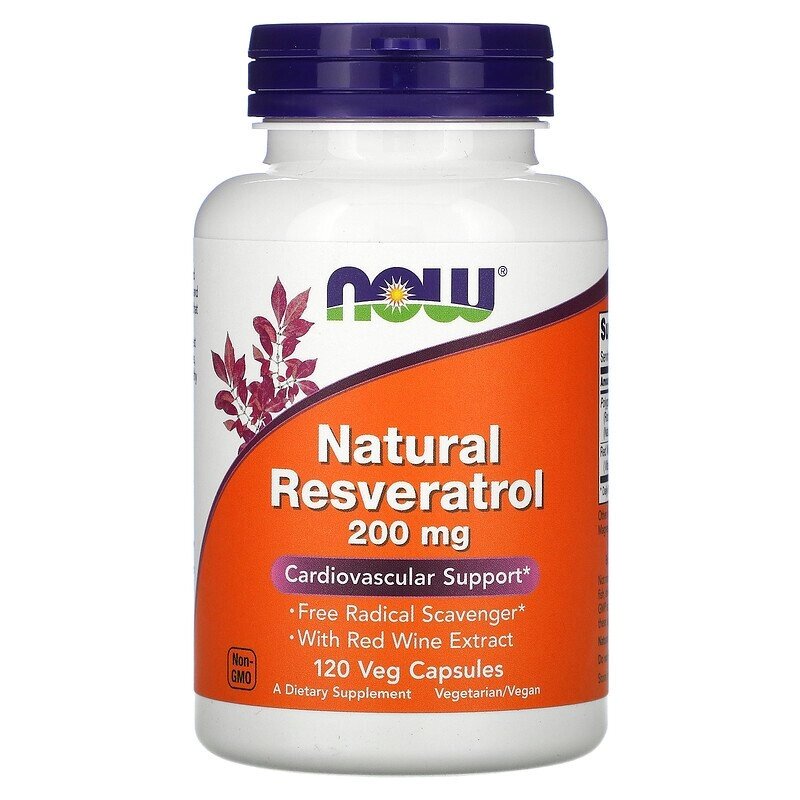 Ресвератрол NOW Foods Resveratrol 200 mg 120 Veg Caps від компанії Придбай - фото 1