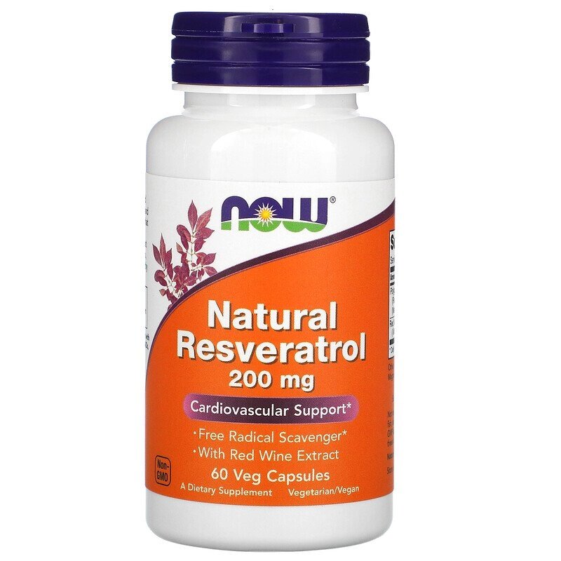 Ресвератрол NOW Foods Resveratrol 200 mg 60 Veg Caps від компанії Придбай - фото 1