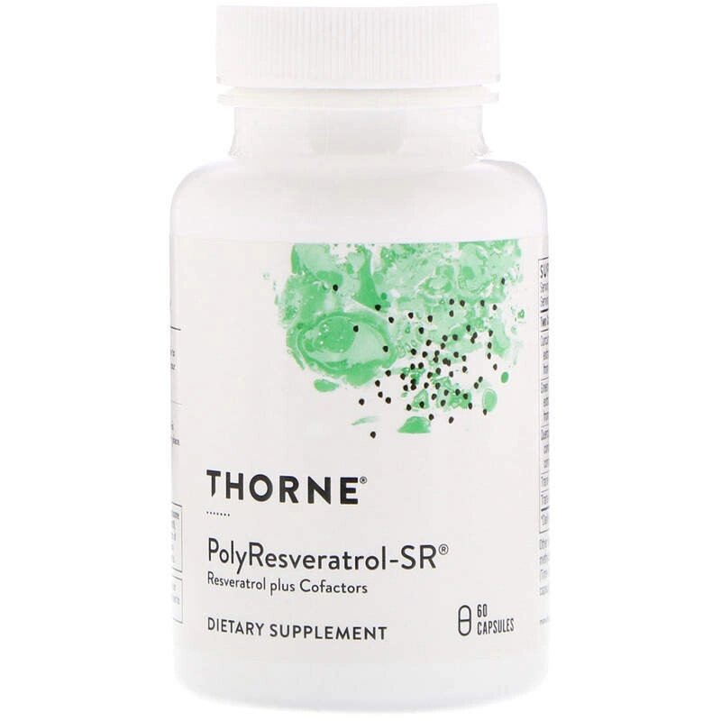 Ресвератрол, птеростильбен, куркумін PolyResveratrol-SR Thorne Research 60 капсул (3443) від компанії Придбай - фото 1