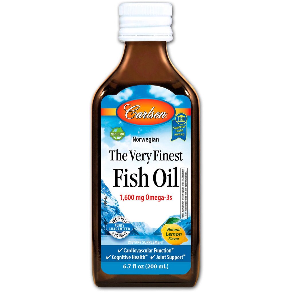 Риб'ячий жир Carlson Labs Fish Oil Лимон 200 мл (2316) від компанії Придбай - фото 1