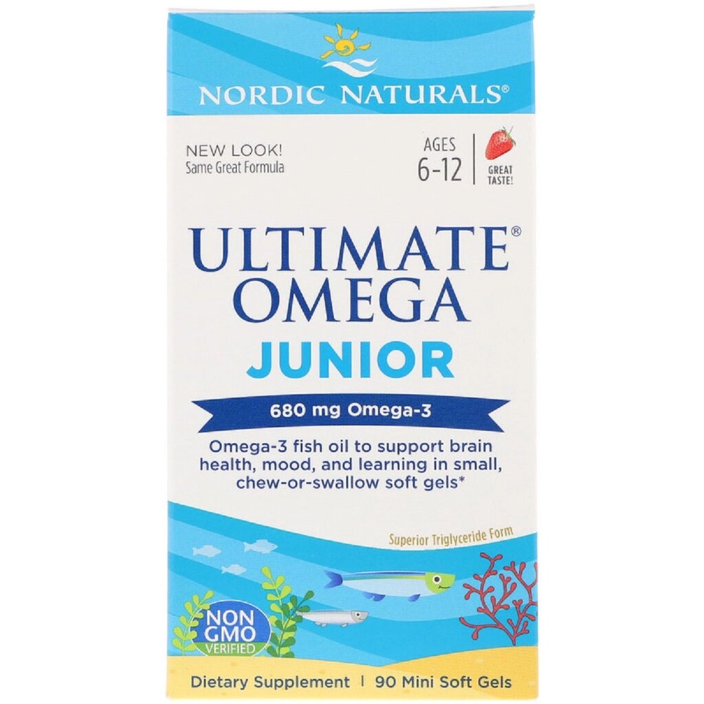 Риб'ячий жир Nordic Naturals Ultimate Omega Junior 680 мг 90 Капсул (NOR01798) від компанії Придбай - фото 1