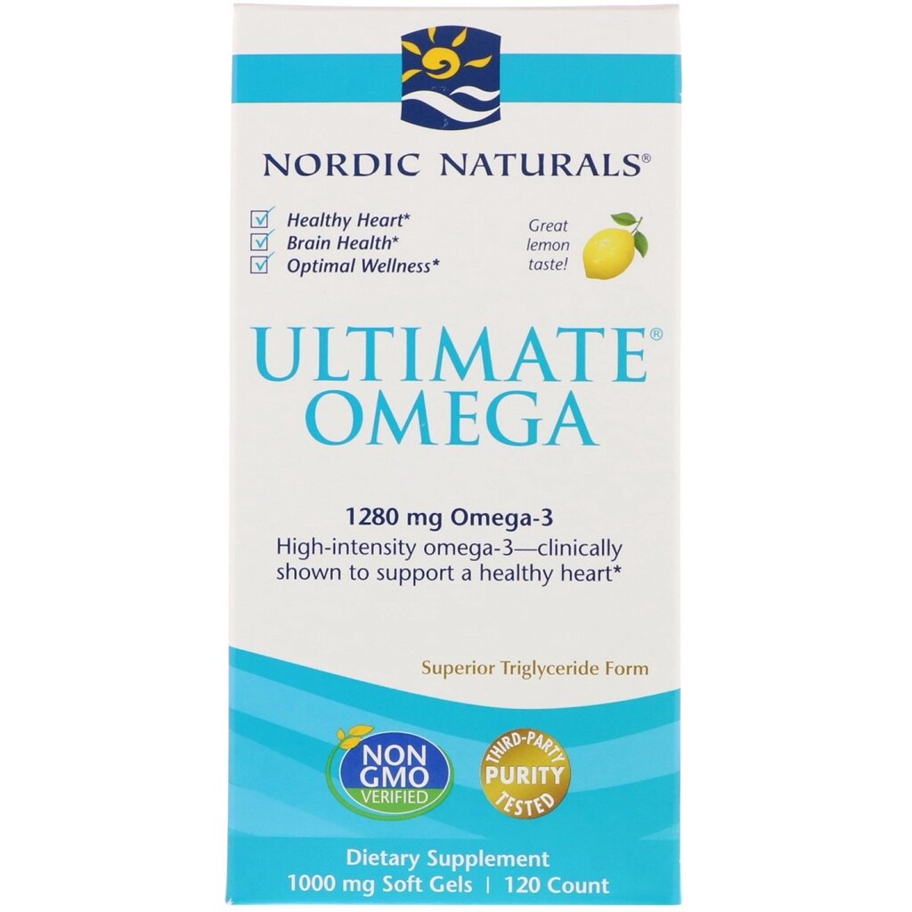 Риб'ячий жир Nordic Naturals Ultimate Omega Lemon 1.280 мг 120 Капсул (NOR02790) від компанії Придбай - фото 1