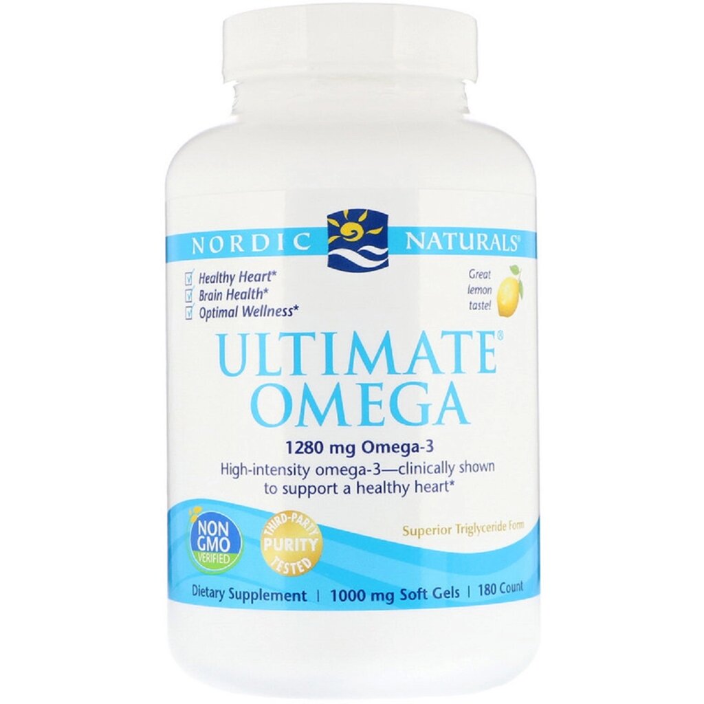 Риб'ячий жир Nordic Naturals Ultimate Omega Lemon 1.280 мг 180 капсул (NOR03790) від компанії Придбай - фото 1