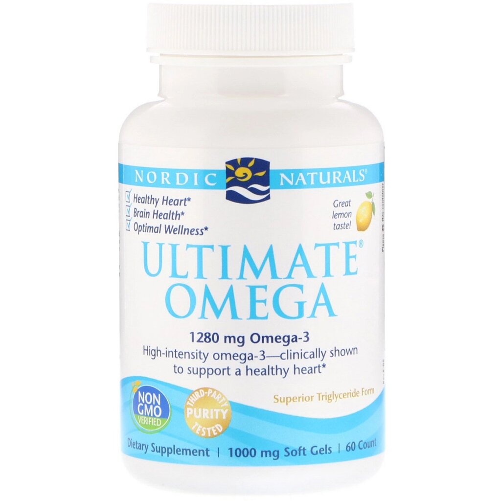 Риб'ячий жир Nordic Naturals Ultimate Omega Lemon 1.280 мг 60 Капсул (NOR01790) від компанії Придбай - фото 1