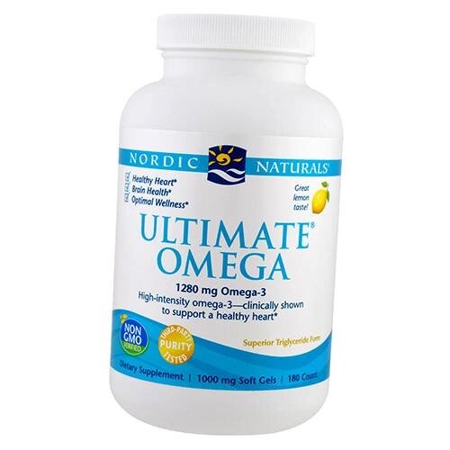 Риб'ячий жир Ultimate Omega Nordic Naturals 180гелкапс Лимон (67352019) від компанії Придбай - фото 1