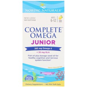 Риб'ячий жир для підлітків Nordic Naturals Complete Omega Junior 283 мг 180 капсул (NOR02775)