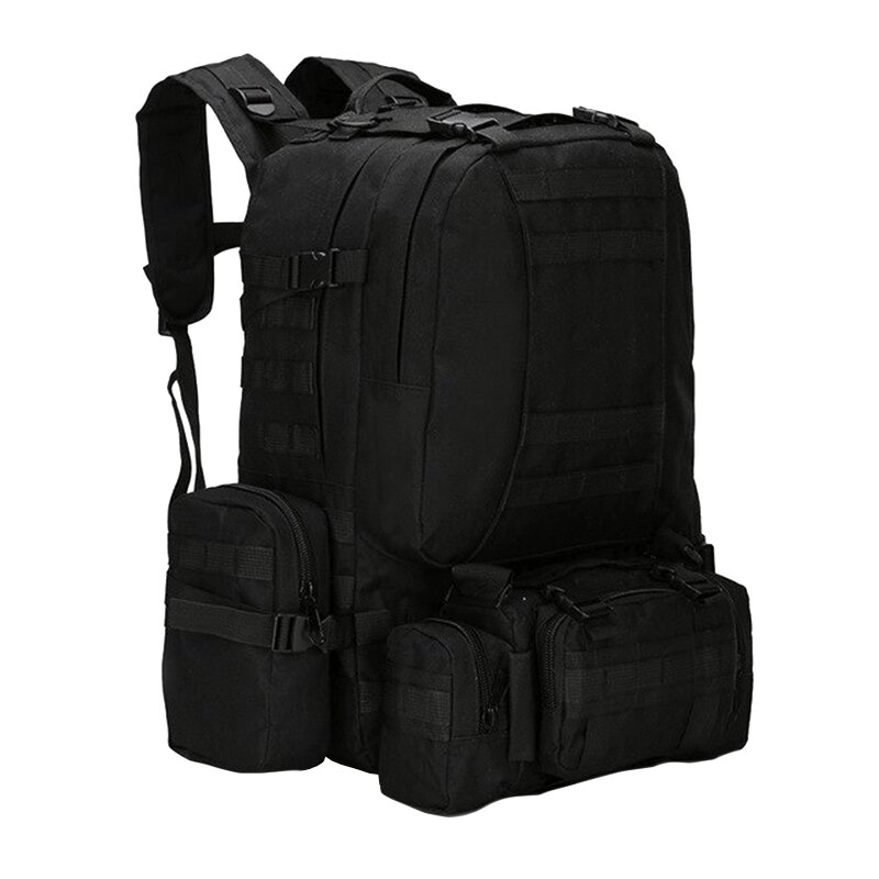 Рюкзак тактичний + 3 підсумка AOKALI Outdoor B08 75L Black (5367-17008) від компанії Придбай - фото 1