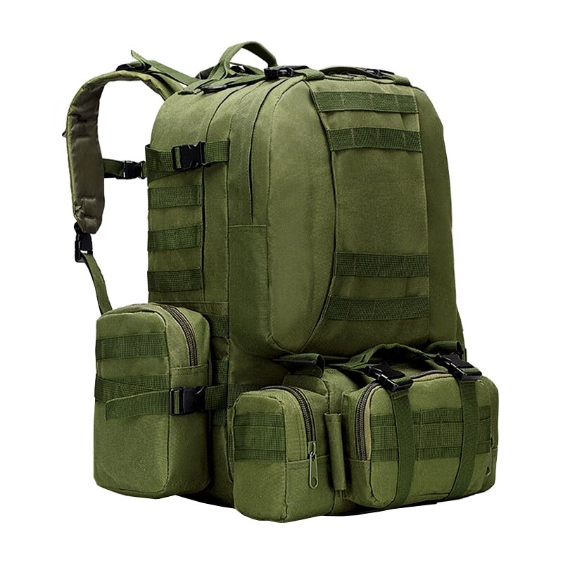 Рюкзак тактичний + 3 підсумка AOKALI Outdoor B08 75L Green (5367-17010) від компанії Придбай - фото 1