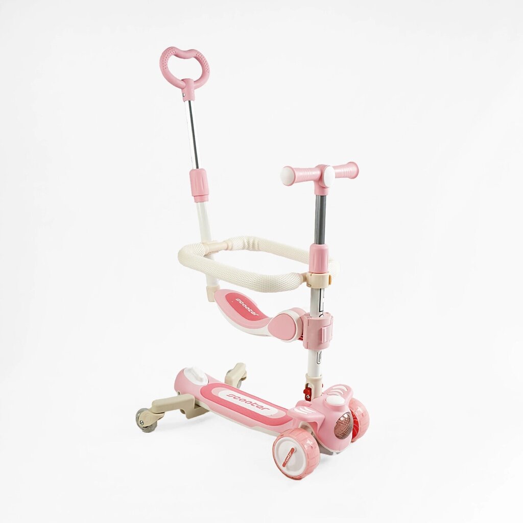 Самокат багатофункціональний Skyper 5в1 Рожево-білий (169218) від компанії Придбай - фото 1