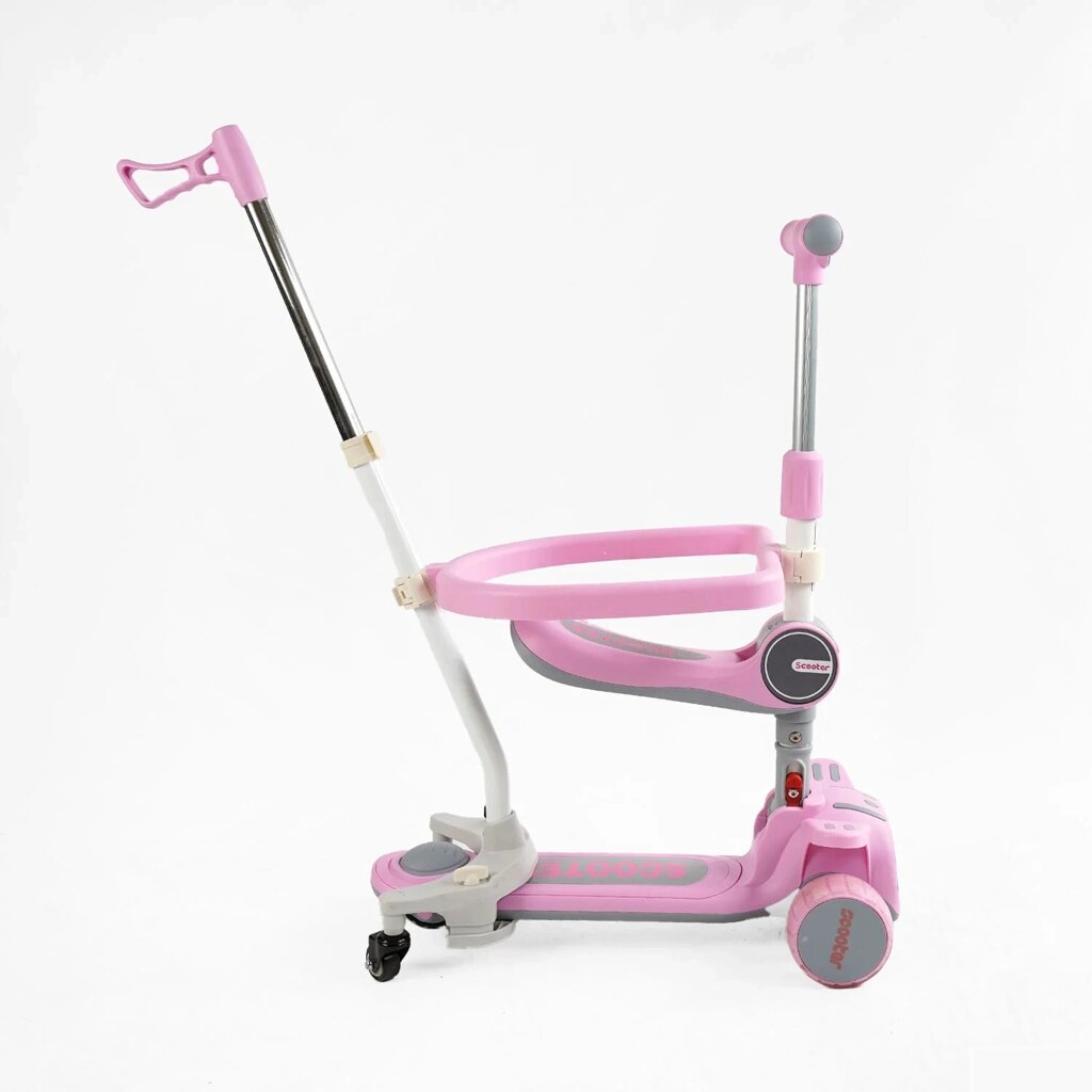 Самокат багатофункціональний Skyper Scooter 5в1 Рожево-сірий (169303) від компанії Придбай - фото 1