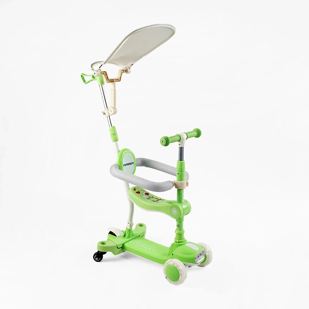 Самокат багатофункціональний з бортиком Skyper Forever 5в1 Зелений (169229) від компанії Придбай - фото 1
