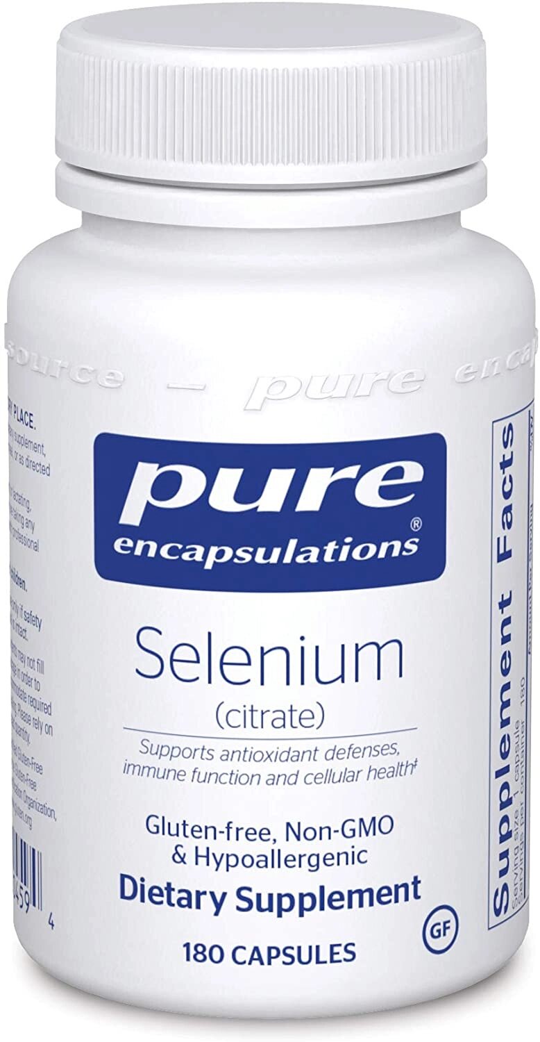 Селен цитрат Selenium citrate Pure Encapsulations для антиоксидантної і серцево-судинної підтримки 180 капсул від компанії Придбай - фото 1