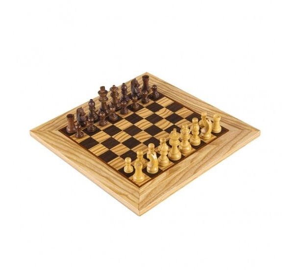 Шахи ручної роботи Manopoulos Wooden Chess set Olive Burl Chessboard 40 см (SW43B40H) від компанії Придбай - фото 1