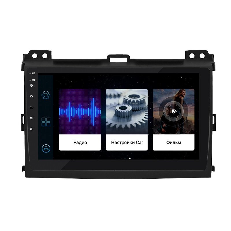 Штатна магнітола Lesko для Toyota Land Cruiser Prado 120 Series Рестайлінг 2007-2009 9" 1/16 Wi-Fi Optima GPS від компанії Придбай - фото 1