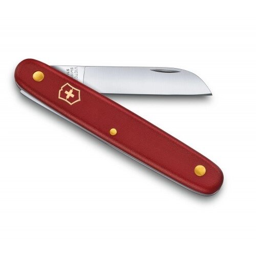 Швейцарський ніж Victorinox Floral Left-handed садовий 100 мм для шульг, червоний, в блістрі (3.9450. B1) від компанії Придбай - фото 1