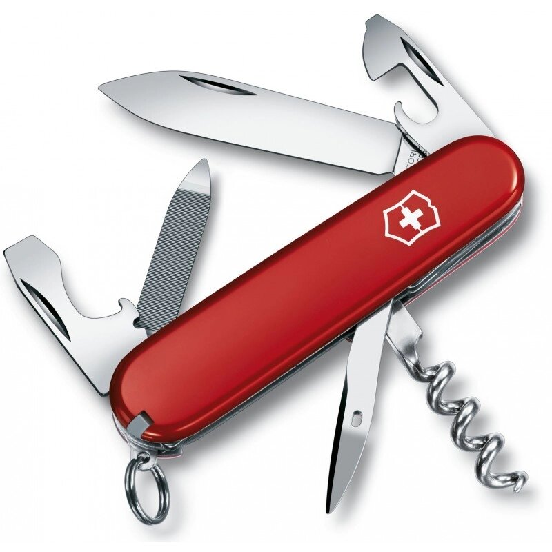 Швейцарський складаний ніж Victorinox Sportsman, 13 функцій, 84 мм Червоний (0.3803. B1) від компанії Придбай - фото 1