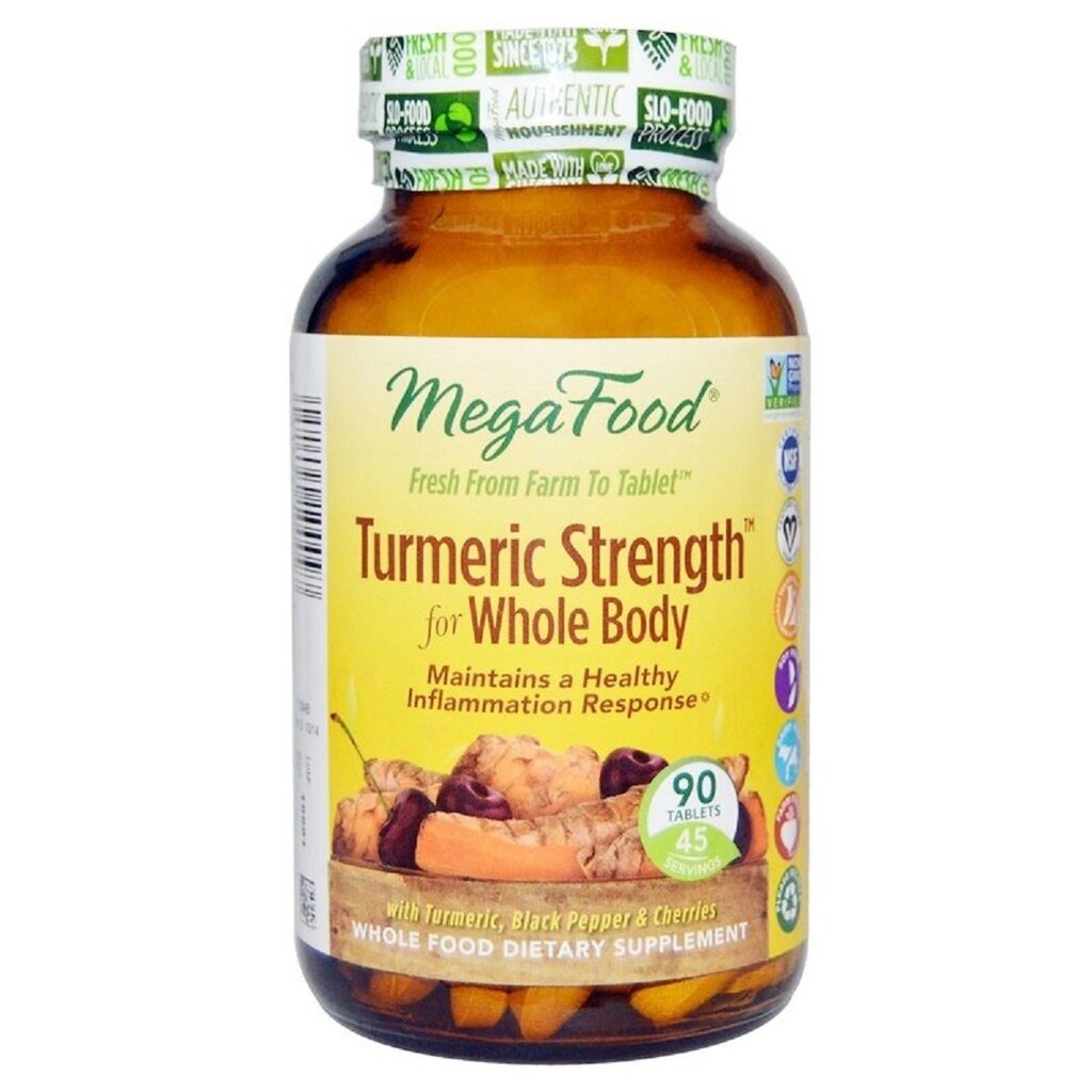 Сила куркуми для всього організму Turmeric Strength for Whole Body MegaFood 90 таблеток від компанії Придбай - фото 1