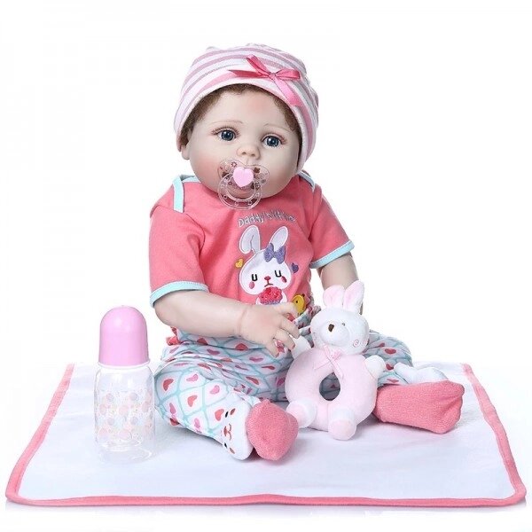 Силіконова колекційна лялька Reborn Doll дівчинка Нана вінілова лялька висота 55 см (355) від компанії Придбай - фото 1