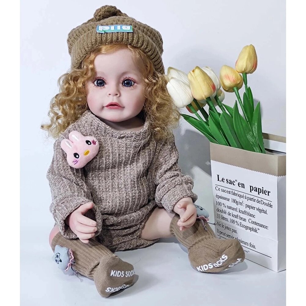 Силіконова лялька Дівчинка Герміона Повністю Анатомічна Reborn Doll Висота 55 см (767) від компанії Придбай - фото 1