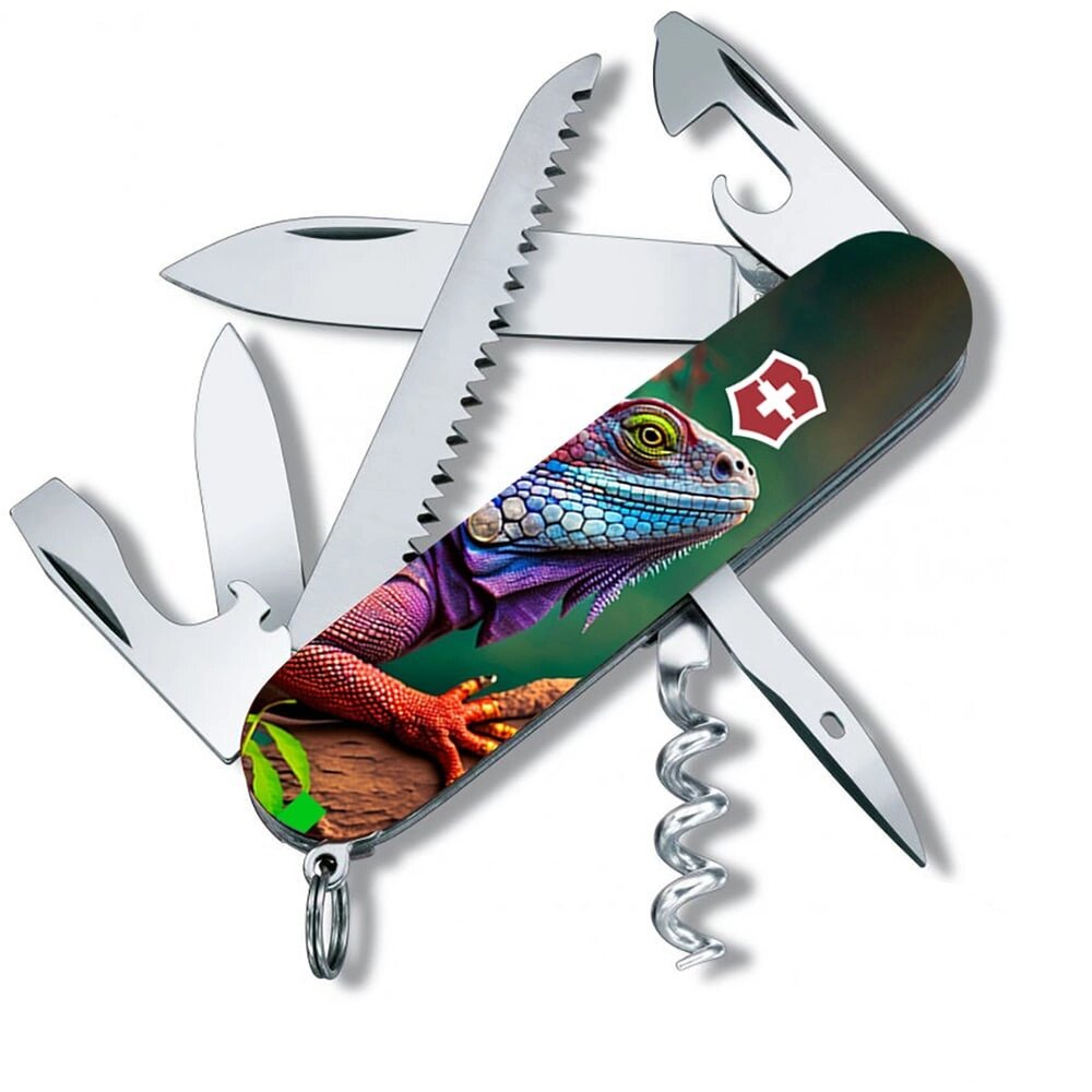 Складаний ніж Victorinox Camper Animal 91 мм 14 функцій Хамелеон (1.3613.3_F1020pw) від компанії Придбай - фото 1