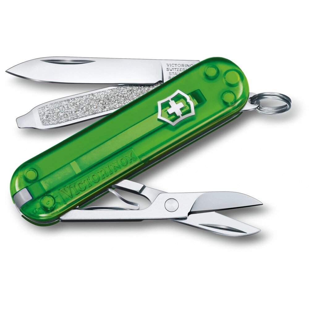 Складаний ніж Victorinox Classic 58 мм 7 функцій Зелений напівпрозорий (0.6223. T41G) від компанії Придбай - фото 1