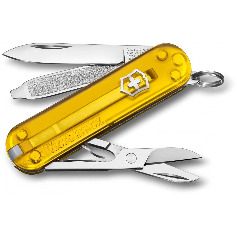 Складаний ніж Victorinox Classic 58 мм 7 функцій Жовтий напівпрозорий (0.6223. T81G) від компанії Придбай - фото 1