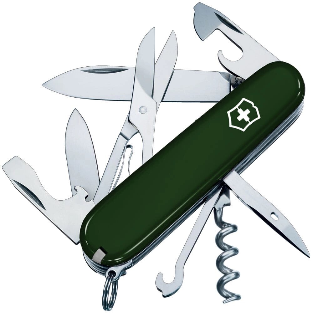 Складаний ніж Victorinox Climber 91 мм, 14 функцій Зелений (1.3703.4) від компанії Придбай - фото 1