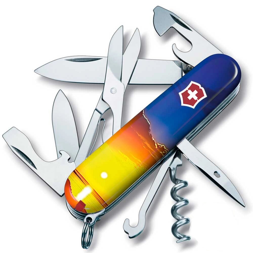 Складаний ніж Victorinox Climber Ukraine 91 мм 15 фнкцій Світанок (1.3703.7_T3220pw) від компанії Придбай - фото 1