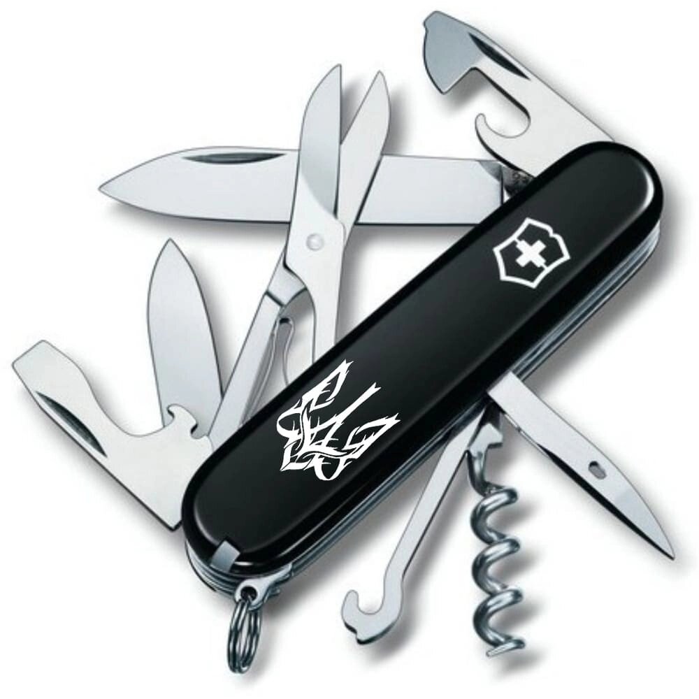 Складаний ніж Victorinox Climber Ukraine Тризуб готичний білий (1.3703.3_T0630u) від компанії Придбай - фото 1