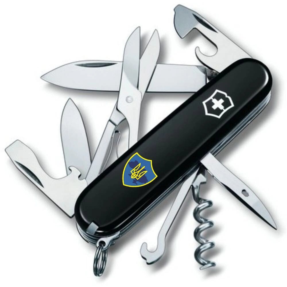 Складаний ніж Victorinox Climber Ukraine Тризуб на щиті (1.3703.3_T1080u) від компанії Придбай - фото 1