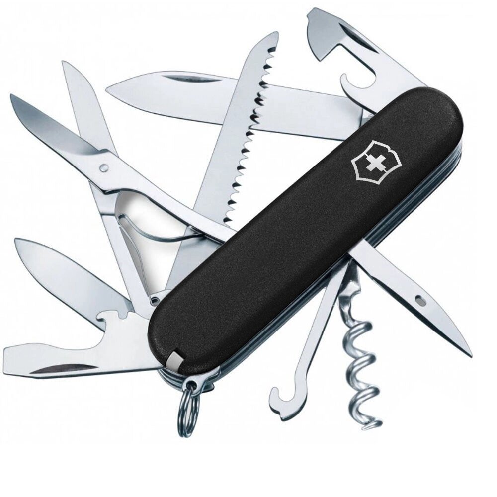 Складаний ніж Victorinox Huntsman Mat Чорний матовий лак (1.3713.3_M0007p) від компанії Придбай - фото 1