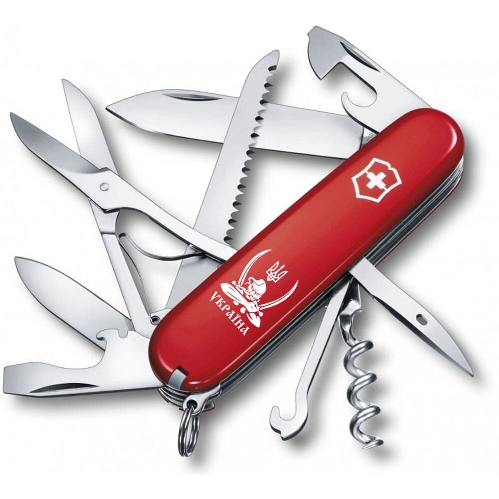 Складаний ніж Victorinox Huntsman Ukraine Козак із шаблями білий (1.3713_T1110u) від компанії Придбай - фото 1