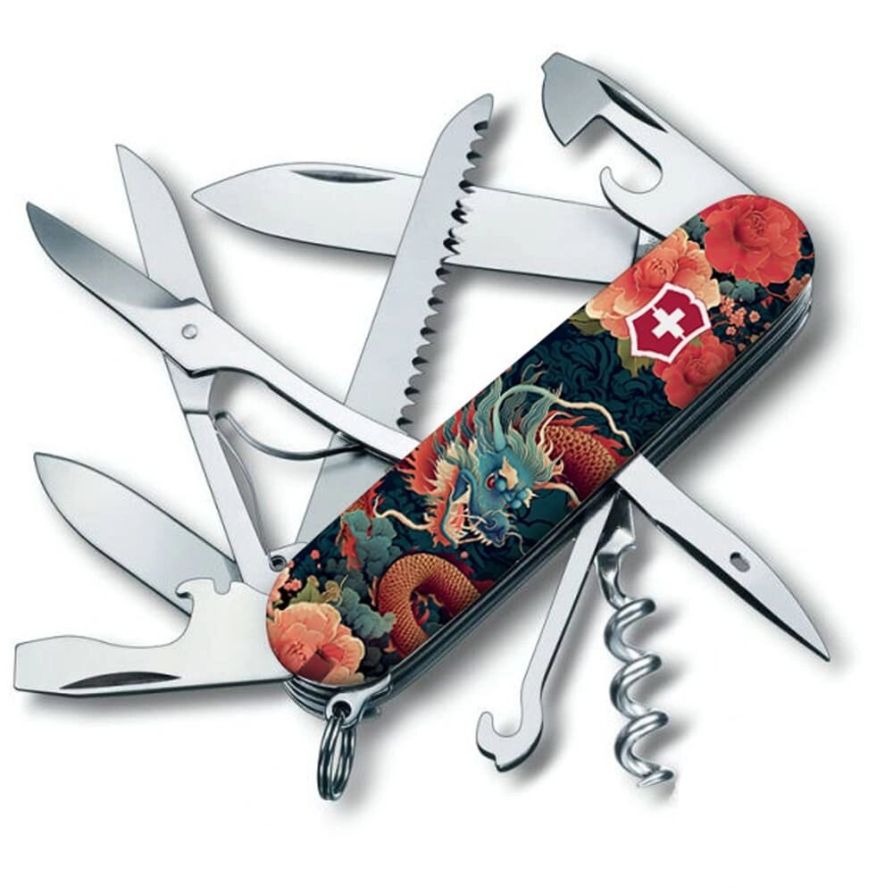 Складаний ніж Victorinox Huntsman Zodiac 91 мм 15 функцій Китайський дракон (1.3713_Z3200p) від компанії Придбай - фото 1