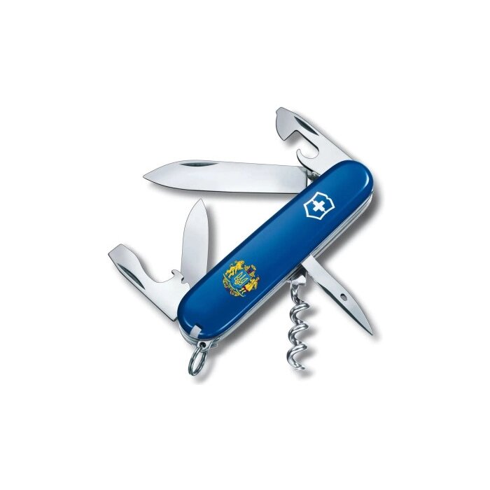 Складаний ніж Victorinox Spartan Ukraine 91мм 12функцій Синій Великий Герб України (1.3603.2_T0400u) від компанії Придбай - фото 1