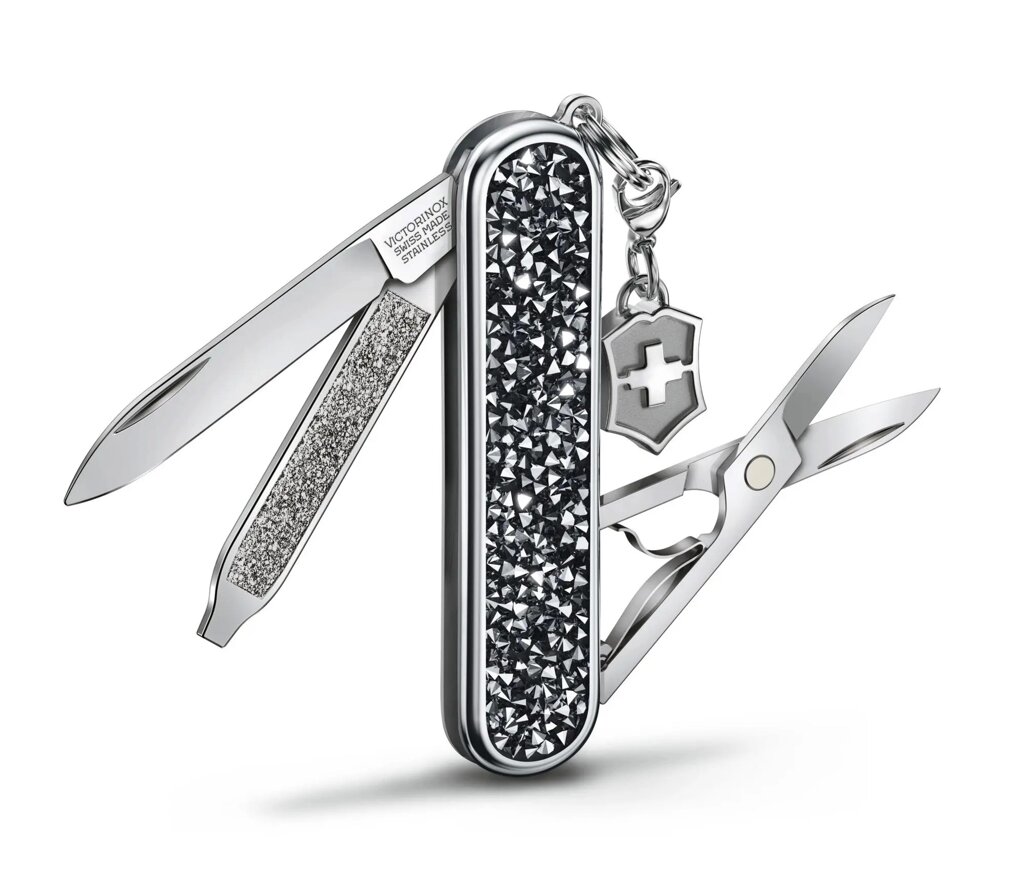 Складний ніж Victorinox Classic SD Brilliant Crystal 58 мм 5 функцій рукоять інкрустована кристалами (0.6221.35) від компанії Придбай - фото 1