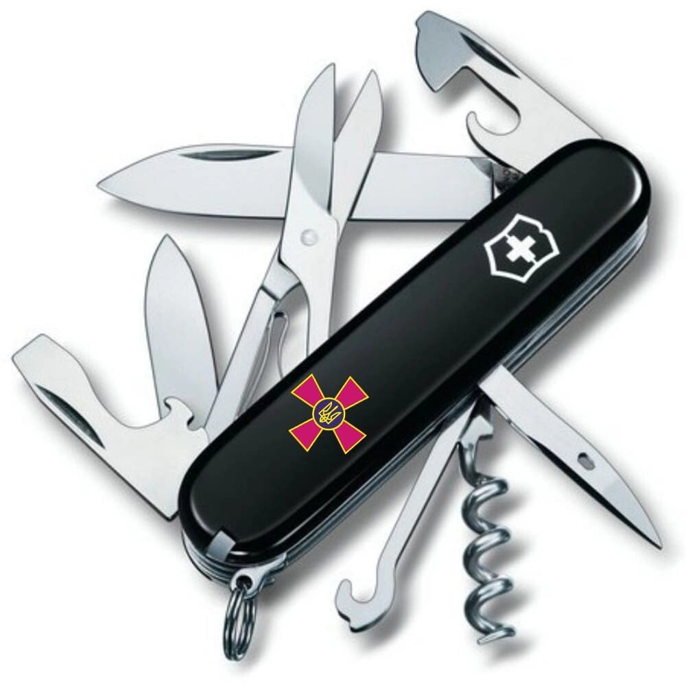 Складний ніж Victorinox Climber Army 91 мм Емблема ВСУ (1.3703.3_W0010u) від компанії Придбай - фото 1