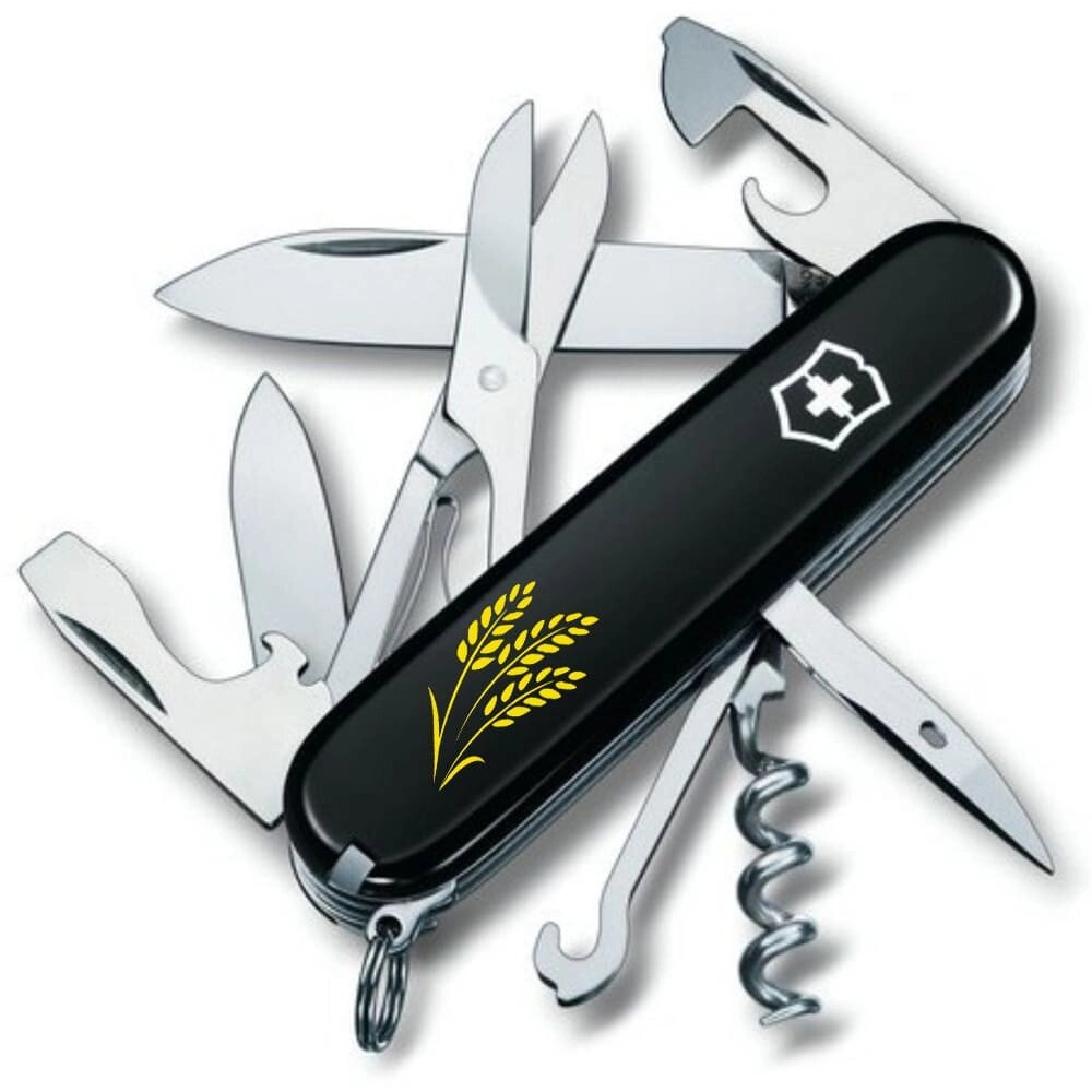 Складний ніж Victorinox Climber Ukraine Колоски пшениці 91 мм (1.3703.3_T1338u) від компанії Придбай - фото 1