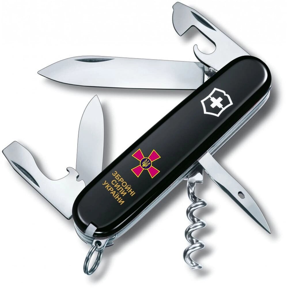 Складний ніж Victorinox Spartan Army 91 мм 12 функцій Емблема ВСУ і Напис ЗСУ (1.3603.3_W1011u) від компанії Придбай - фото 1