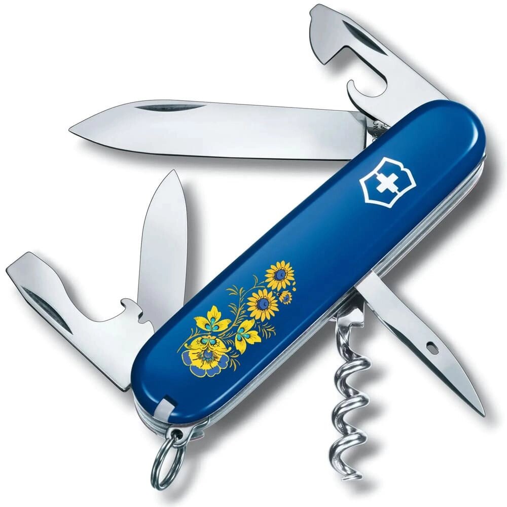 Складний ніж Victorinox Spartan Ukraine 91 мм 12 функцій Квіти (1.3603.2_T1050u) від компанії Придбай - фото 1