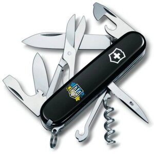 Складаний ніж Victorinox Climber Ukraine Герб України із квітковим прапором (1.3703.3_T1280u)