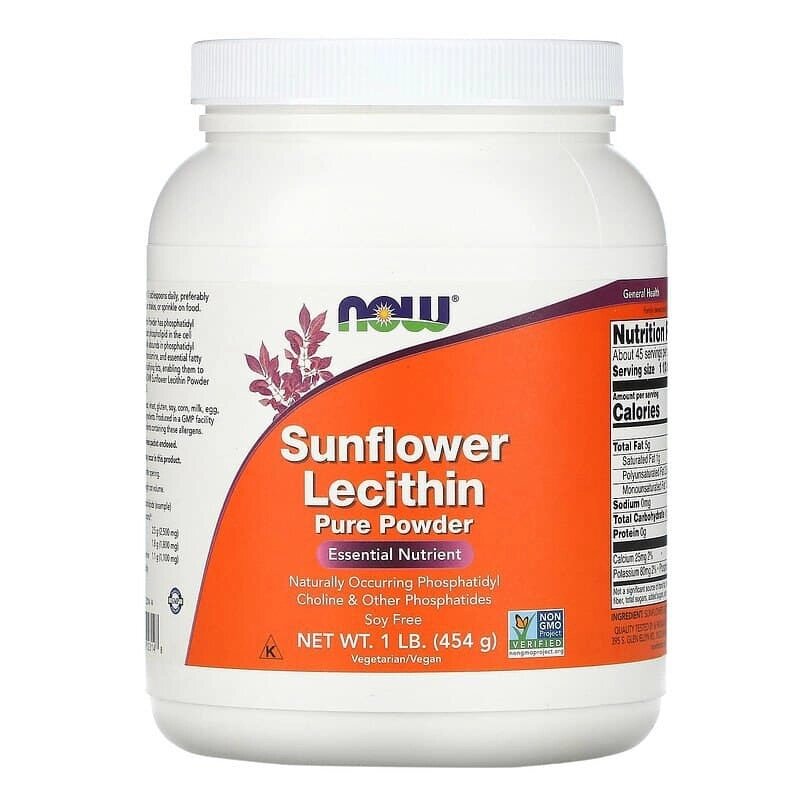 Соняшниковий лецитин Sunflower Lecithin Now Foods чистий порошок 454 від компанії Придбай - фото 1