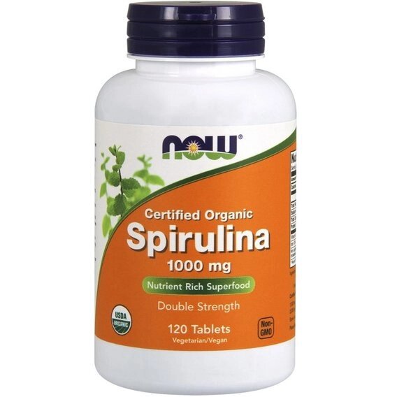 Спіруліна NOW Foods Spirulina 1000 mg 120 Tabs від компанії Придбай - фото 1