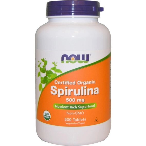 Спіруліна NOW Foods Spirulina 500 mg 500 Tabs від компанії Придбай - фото 1