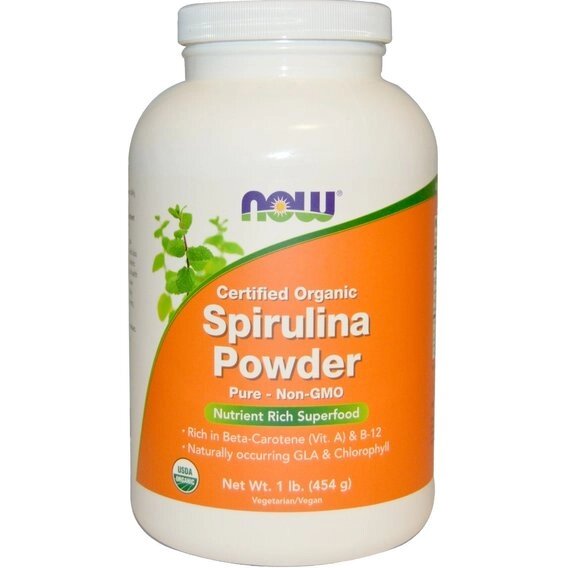 Спіруліна NOW Foods Spirulina Powder 454 g /138 servings/ від компанії Придбай - фото 1