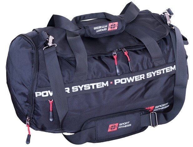 Сумка спортивна Power System PS-7012 Gym Bag-Dynamic 38 л Black/Red від компанії Придбай - фото 1