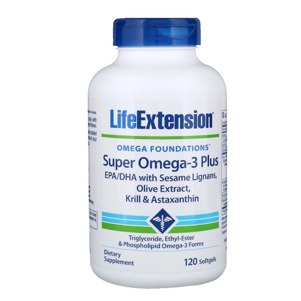 Супер Омега-3 Плюс Life Extension Omega Foundations Super Omega-3 Plus 120 желатиновіх капсул (LEX19881) від компанії Придбай - фото 1