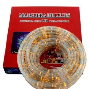 Світлодіодна гірлянда-шланг Xmas Rope light для новорічного декору вулиці 10м світло LED - Теплий білий гнучка